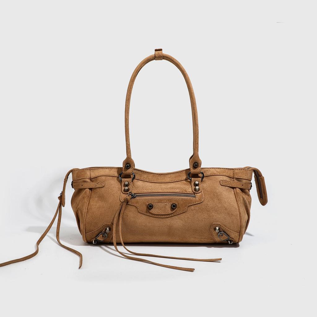 Modna zamszowa torba motocyklowa: Wszechstronna torebka i listonoszka dla kobiet