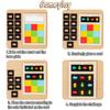 Puzzle Orientacja Poznawcza Gra Sensoryczna Drewniana Dopasowywanka Kolorów i Kształtów Zabawka Prezenty Urodzinowe