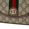 Gucci Ophidia Messenger Bag With Adjustable Shoulder Strap Magnetic Clamshell Zipper Closure Canvas
