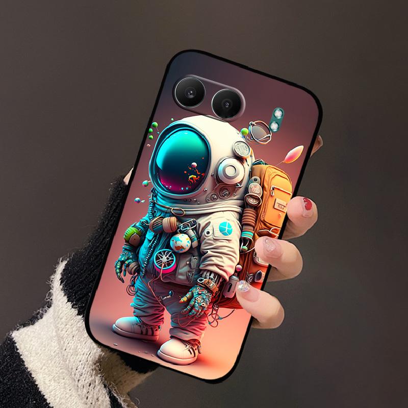 For OnePlus Nord 4 5G Phone Case Cute Cartoon Flowers Black Silicone Soft Back Cover For OnePlus Nord 4 5G ShockProof