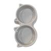 Double Pet Bowl Glossy Cat Unified Unit for Feeding, Watering Blue Face