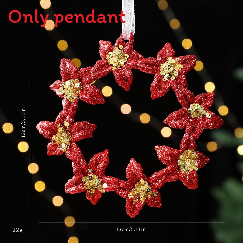 Creative Christmas Tree Snowflake Star Shaped Pendant Holiday Decoration Props For Festive Scene Setting