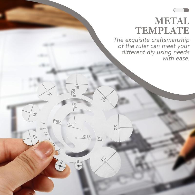 11 in 1 Radius Gauge Circle Template Clear Scale 8-24mm Round Corner Arc Measuring Tool for Student School Drafting Projects