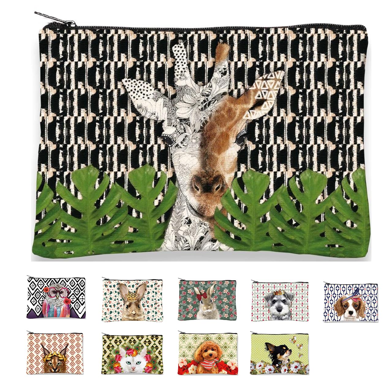 

PC2 Сделано в Японии Французский Милый Животное Домашний питомец Собака Кошка Сумка-тоут Подарок для Маленьких и Больше Косметичка, Дизайнерская, Сумка, Косметика, Вещи, (Кирин) чёрный