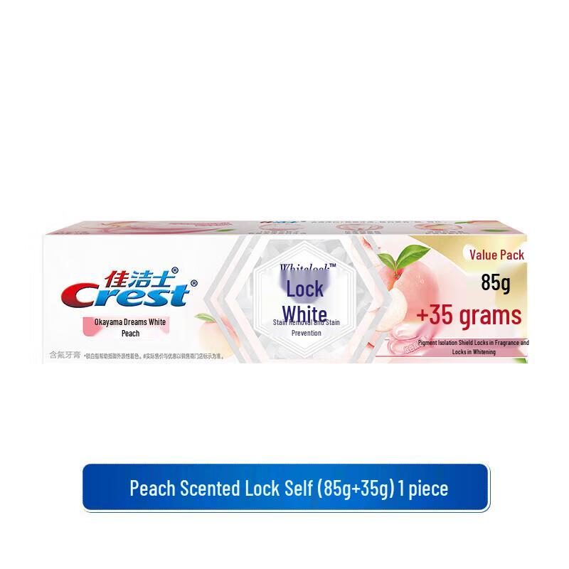 Crest Peach Whitening Toothpaste & Soft Crystal Toothbrush Set