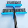 Stainless Steel Floor Brush with Long Handle Heavy Duty Floor Scrubber Ergonomic Angle Wire Cleaning Brush