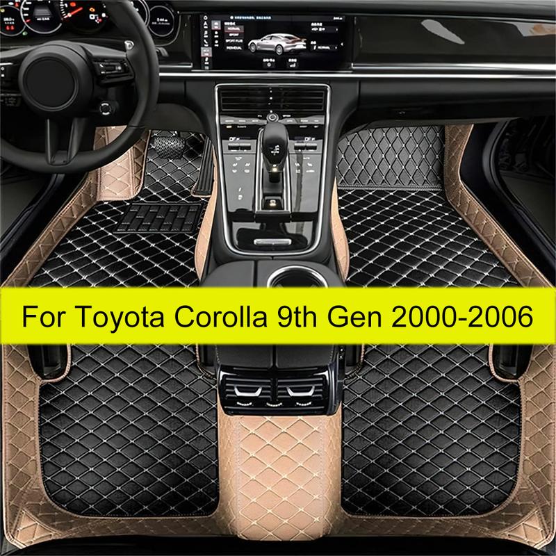 Car Floor Mats For Toyota Corolla 9th Gen. 2000 2001 2002 2003 2004 2005 2006 Auto Foot Pads Interior Accessories