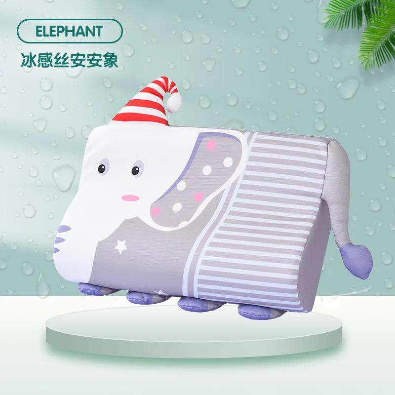 Four Seasons Baby Pillow Toddler Foam Bed Pillow Breathable Slow Rebound Baby Cartoon Neck Nursing Pillow Travel Cushion Bedding