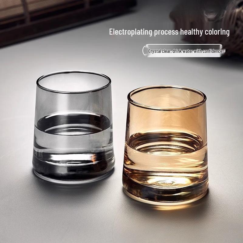 OLOEY Premium Amber Glass Tumbler Set