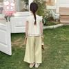Fuluomi Girls' Sweet Korean Summer Two-Piece Set