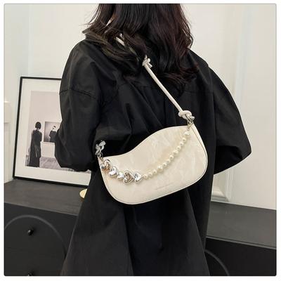Fashion Pearl Beading Strap Women's Shoulder Bag For Gift  Designer Ladies Handbags And Purses Underarm Crossbody Bags
