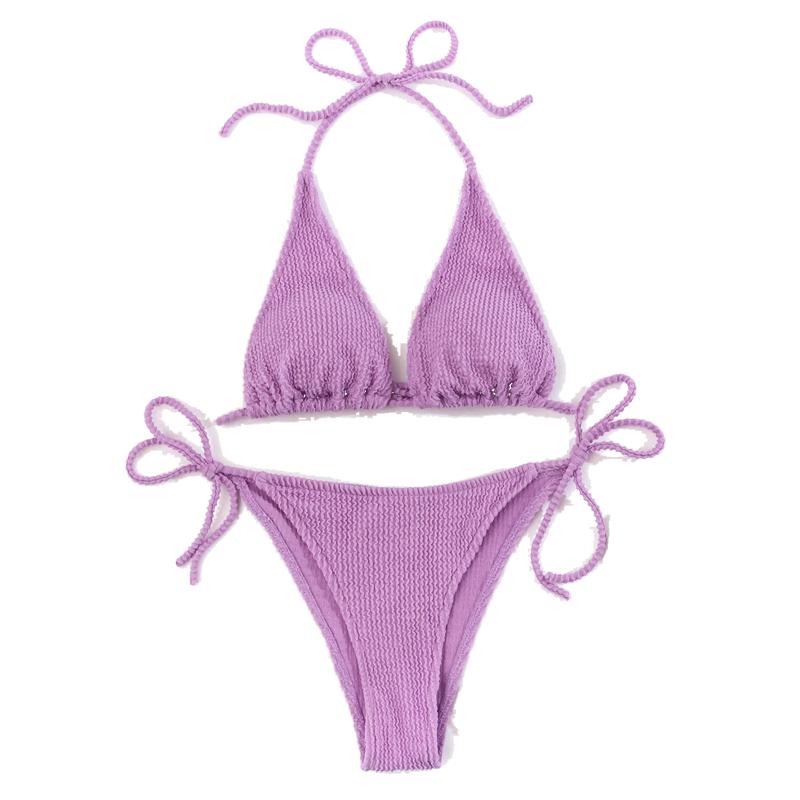 Women  Fashion Sexy Bikini Solid Swimsuit Women Swimwear Push Up Set Brazilian Bathing Suit Summer Beach Wear Swimming