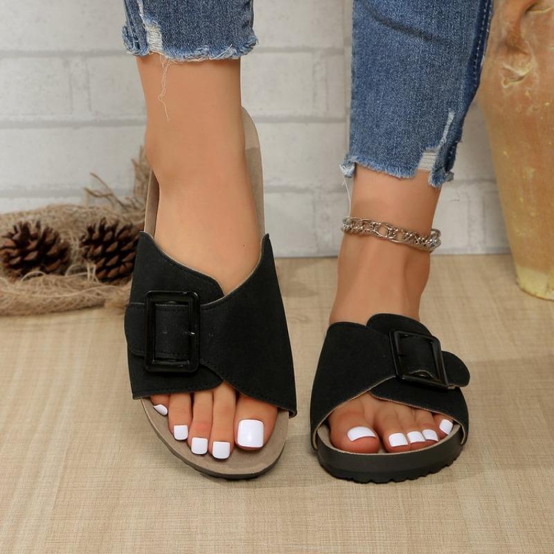 

Fashion Summer Women Slippers Lightweight Buckle Thick Sole Slip-On Platform Sandals ladys Soft EVA Outdoor Beach Shoes 36