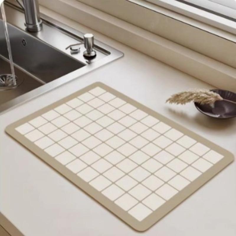 Quick-dry Diatomaceous Mats Minimalist Dring Mat Kitchen Dishwashing Washing Machine Water Absorbing Drainage Cofe Maker Mat 20x30cm