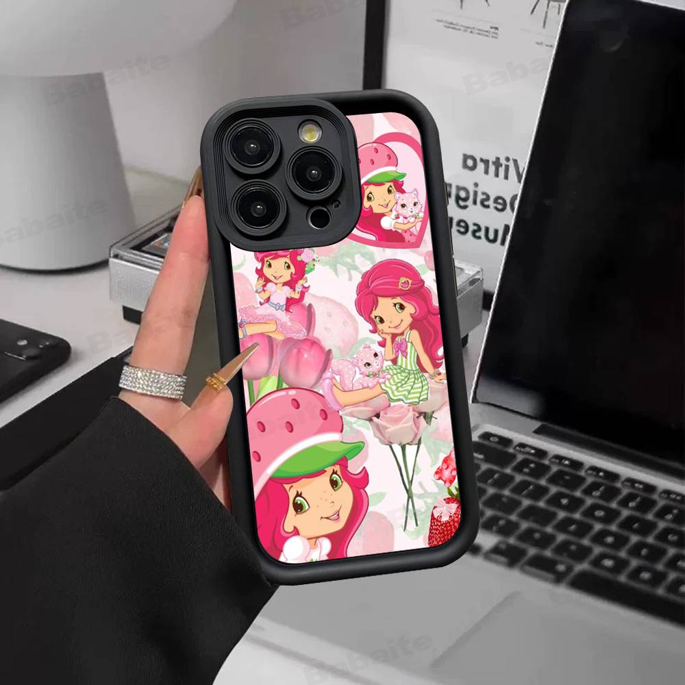 S-Strawberry-shortcake Girl Phone Case For Iphone 16 15 14 13 12 11 Pro Max Plus 17 Air Shell