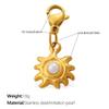 Retro-Stil Personalisierter Dreidimensionaler Relief-Sonne-Regenbogen-Hummer-Schnallen-Anhänger Vergoldet DIY Schmuckzubehör