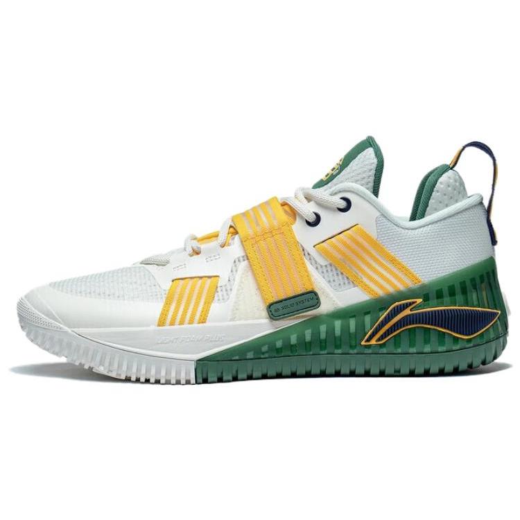 

Li Ning Fury Comfortable Cushioning Slip Resistant Low top Basketball Shoes Men s White Yellow ABFT019-4 45