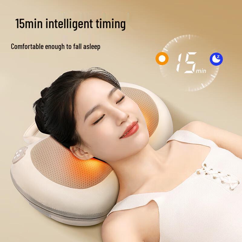 AUX Rechargeable Neck and Shoulder Massage Pillow with Heat