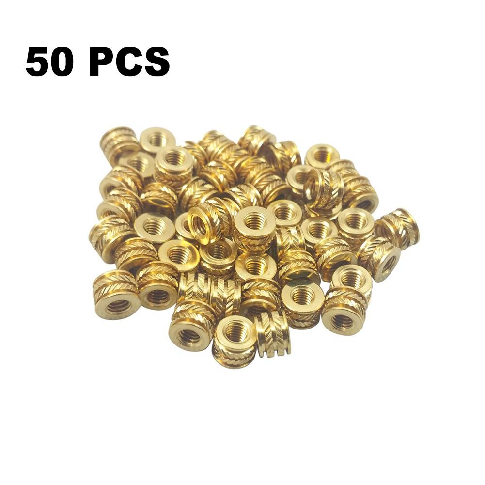 50pcs #6 32 6-32 6 Brass Threaded Heat Set Rts for 3D Printing Screws Metal