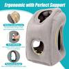 Inflatable Travel Pillow - Ergonomic Support for Flights & Office. Patented Valve, Lightweight & Compact.