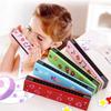 Colorful Wooden Painted Kids Harmonica Montessori Puzzle Cartoon Pattern Musical Instrument Enlightenment Early Education Toy