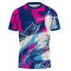 T-shirt Traspirante da Corsa Esterna Uomo Donna Stampa 3D Pattern Graffiti Manica Corta Girocollo T-shirt Estiva Palestra Fitness Top