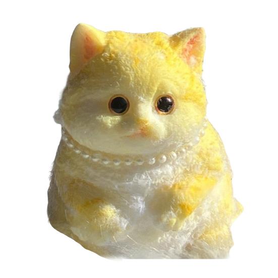 Simulation Cat Squeeze Toy Anxiety Stress Relief Kitten Pinch Sensory Toy Kids Adults Soft Silicone Stress Ball Animal Fidget Toy