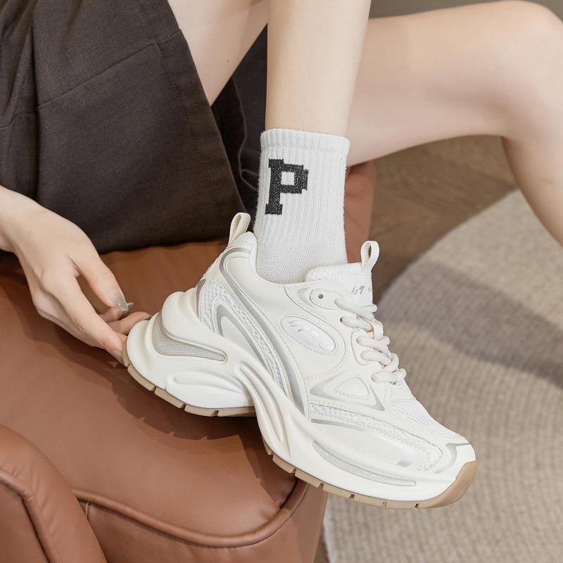 Spring Summer Shoes Women Fashion Sneakers Breathable Mesh Shoes Height Increasing 7cm Brand Ladies Sneakers