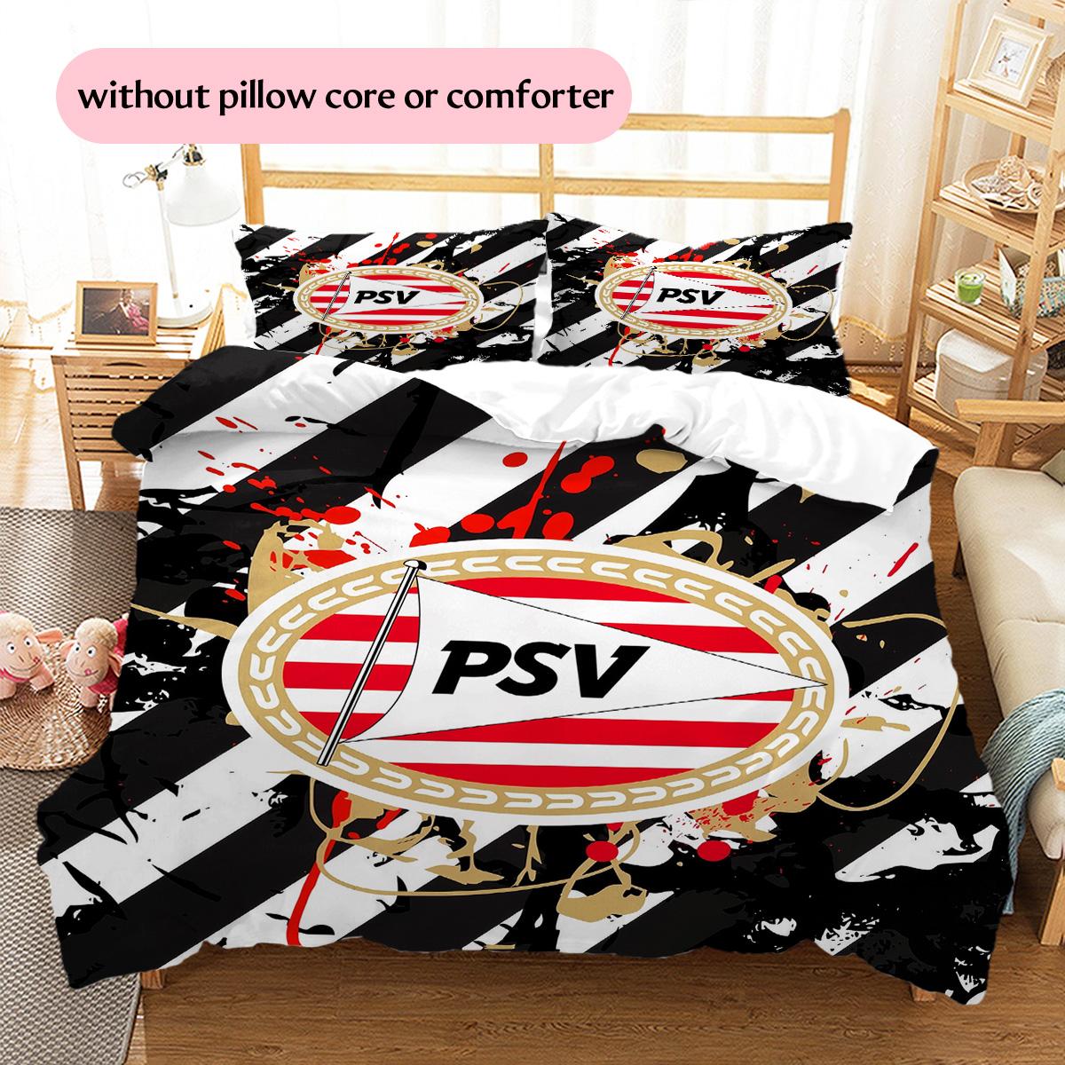 

Glowing PSV Eindhoven Pattern Bedding Quilt Set Home Decoration Gift (1 * duvet cover + 2 * pillowcase without core) 135x200cm