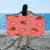 Strawberry Fruit Beach Towel Microfiber Oversized Sand Free Beach Towel Quick Dry, Lightweight Pool Gym Swim Towels for Travel