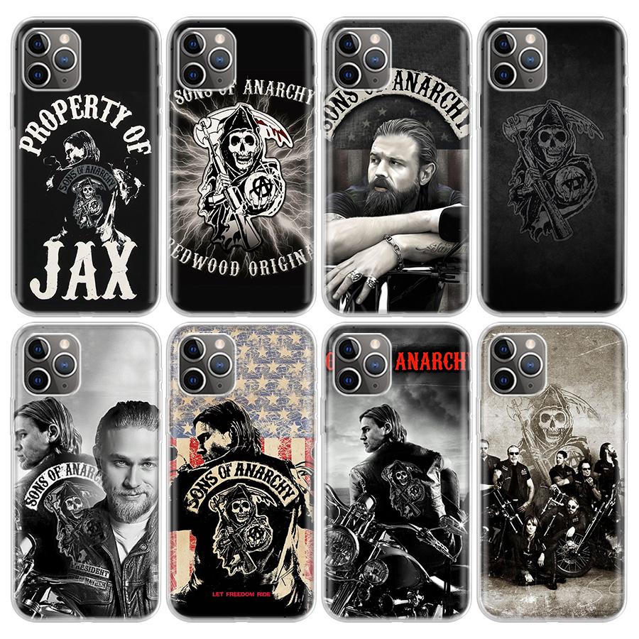 Custodia per Telefono TV Eua di Sons Of Anarchy per iPhone 17 Air 11 13 Mini 14 15 Plus 16 12 Pro Max 16E SE 7 8 Modello Copertura Posteriore Morbida in TPU