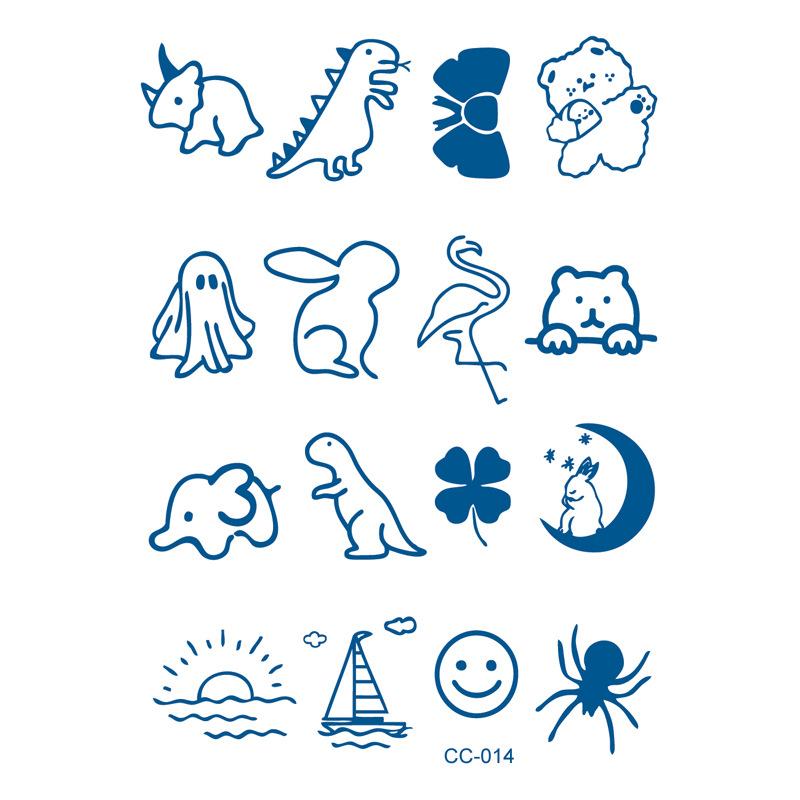 Herbal plant finger cochlear small picture juice tattoo stickers last 15 days ins wind semi-permanent