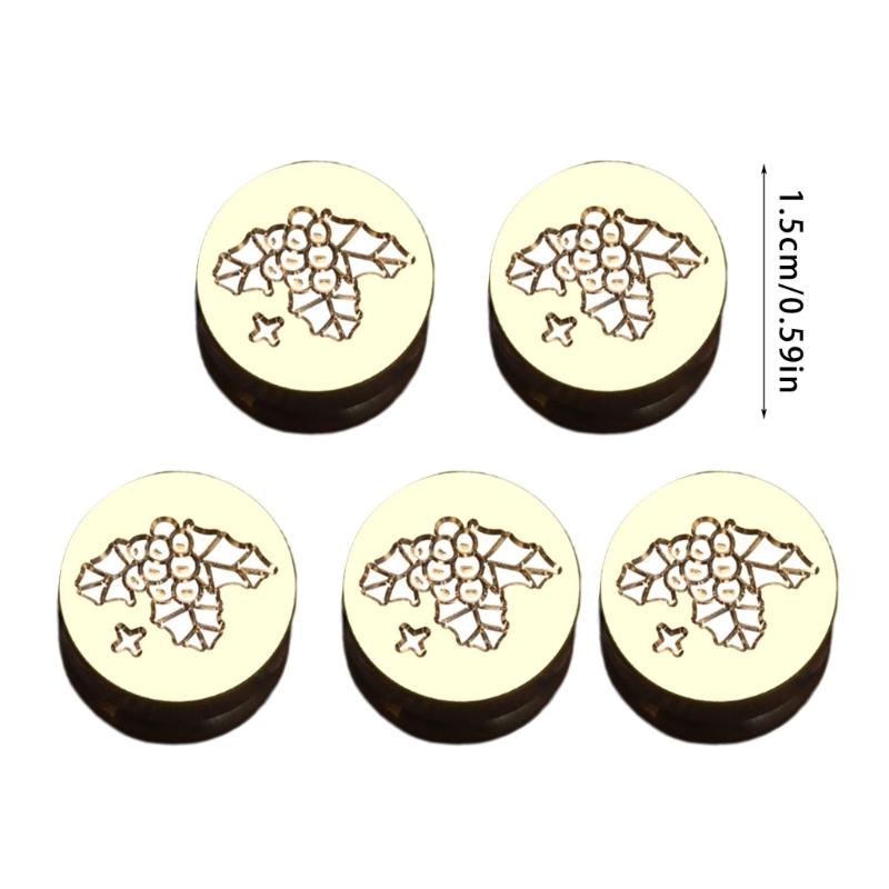 5 Pz Testa Timbro Sigillo a Tema Natalizio Testa Timbro Scrapbooking per Sigillo Busta Biglietto di Natale Inviti Abbellimento