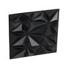 3D Wall Panels 33-Pack 11.81x11.81'' PVC 32 Sq.Ft Coverage Diamond Black