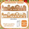 Christmas Gingerbread House Luminous Decoration DIY Christmas Gingerbread House Cardboard Set With LED String Lights