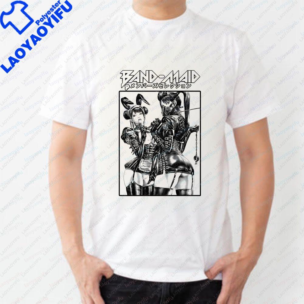 Band Maid Printed T-shirt - Unisex Trendy Short-sleeved Shirt Suitable for Both Unisex and WoUnisex with Large Patterned Design.