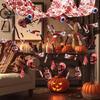 Halloween Horror Hanging Decorations Bleeding Body Parts Decor, Creepy Eyeball Skeleton Haunted House Scary Props Door Curtain for House, Spooky Room