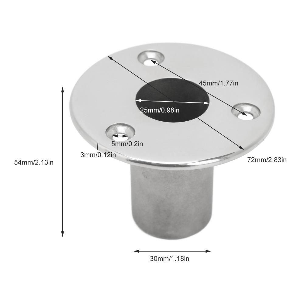 25mm Boat Hand Rail Fitting 90 Degree Deck Tube Holder Handrail Tube Base Boat Application