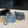Denim Bag Women's Multi-Layer Crossbody Bag Mobile Phone Bag Shoulder Small Square Bag