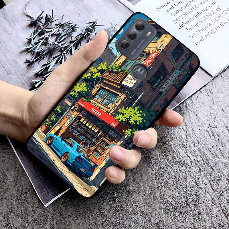 Phone Case For Moto G85 G55 G05 G14 G75 G31 G50 G10 G20 G30 G60 G13 G32 G84 G54 G53 G72 G24 Power Japan Car Anime