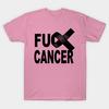 T Shirt Women Fuck Cancer Design With Black Ribbon For Awareness Harajuku Print Kawaii Tshirt Summer Short Sleeve Female T-Shirt Top Tee