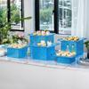 Dessert table Buffet table Food display rack Acrylic Cold Food Display Stand Hotel tea break table setup Ornament set Blue booth