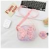 Decoration Sparkling Bow Solid Color Children Shoulder Bag For Use Daily