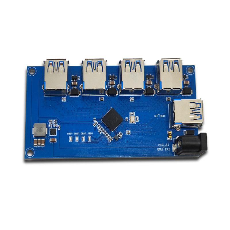 VL817 USB3.0/3.1 Hub Module with 1 to 4 Ports USB Extension USB+DC socket power supply version