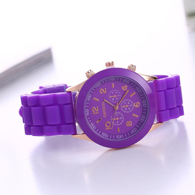 Montre de Sport en Silicone Geneva pour Femme: Design Jelly de Mode Coréenne Lumineux et Coloré
