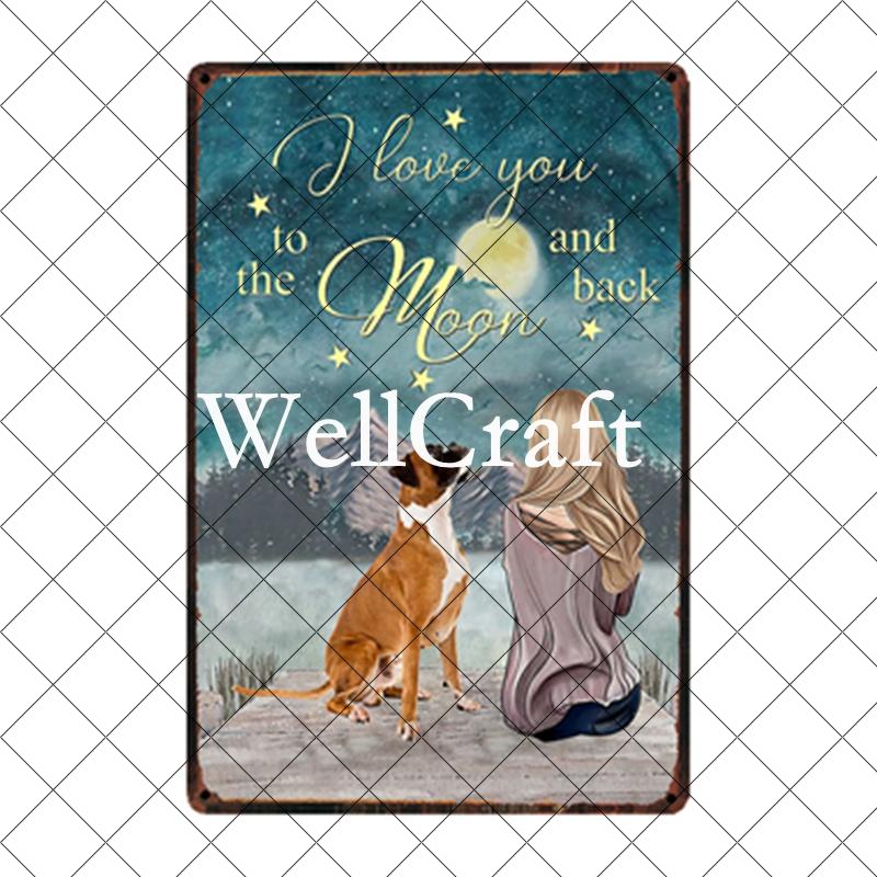 [ WellCraft ] Pet Friend Pug Boxer Dog Life Rules Tin Bath Soap  Metal Signs Posters Vintage Wall Plaque Custom Pub Decor WX-29