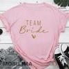 Unisex T Shirt Team Bride Bachelorette Party Shower Hen Party Bridesmaid Print Tshirt 2026 Girls Wedding Female Tops Tees