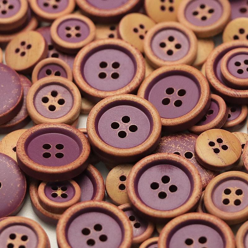 5Pcs Four-Eye Wooden Button Versatile Shirt Knitted Cardigan Jacket Sweater Clothing Button Versatile Clothing