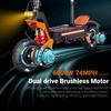 AB X5 6000W 60V 38AH Çift Motorlu Elektrikli Scooter Maksimum Hız 90 km/s Hidrolik fren LCD Ekran Maksimum Menzil 90km Escooter