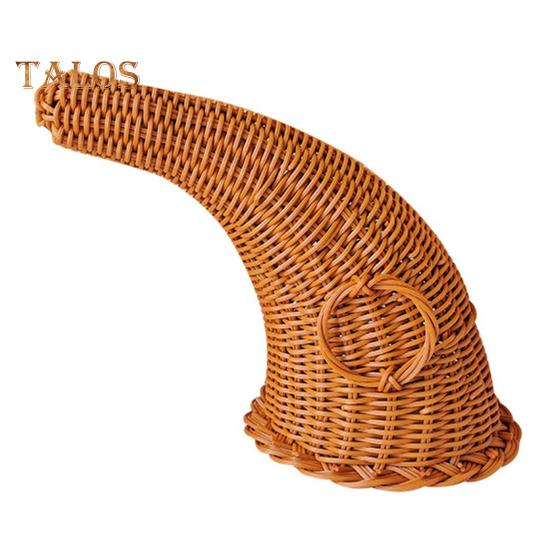 

Рождественская корзина-рог изобилия, корзина в форме рога, многоцелевая корзина для хранения, декор для дома на День благодарения A